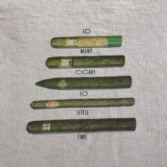 Vintage Single Stitch So Many Cigars So Little Time T Shirt Mens Large - Picture 3 of 9
